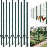 Garvee Pali Recinzione 5 Piedi Metallo Resistente Verde Per Giardino E Orto Design U-Stabile - Green