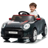 Garvee Auto Elettrica per Bambini 12V con Telecomando, LED, Musica, PP e Metallo, Cintura di Sicurezza, 3 Velocità, per Bambini 3+ Anni - Black
