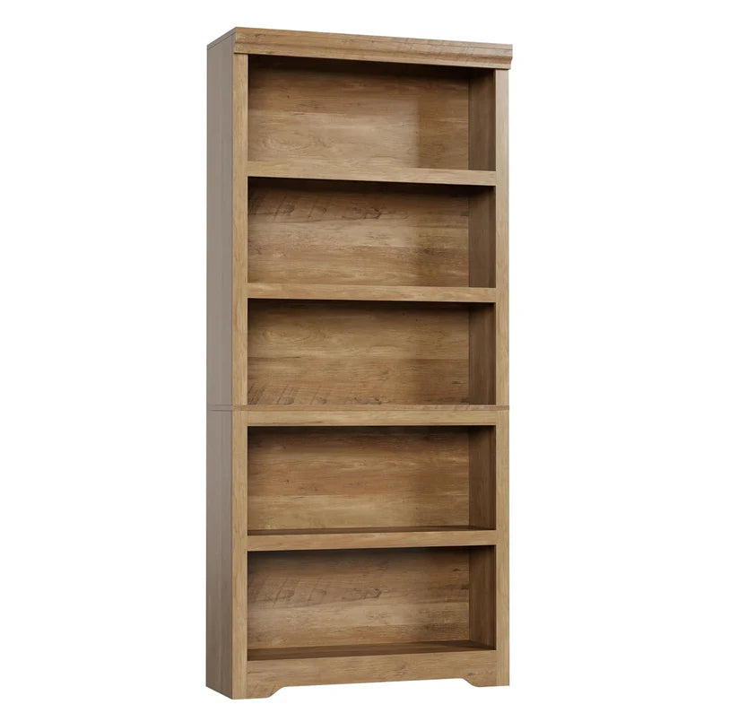 Garvee Libreria Rustica Alta 190,5 cm con 2-6 Ripiani Regolabili, Struttura MDF Robusta, Design Elegante, Anti-Ribaltamento, per Soggiorno e Studio, Neutra