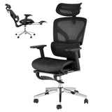 Garvee Sedia Ufficio Ergonomica 3ª Gen con Supporto Lombare Dinamico, Braccioli 4D Regolabili, Mesh Traspirante, Poggiapiedi in Acciaio, Ruote Silenziose per Casa e Ufficio Nero
