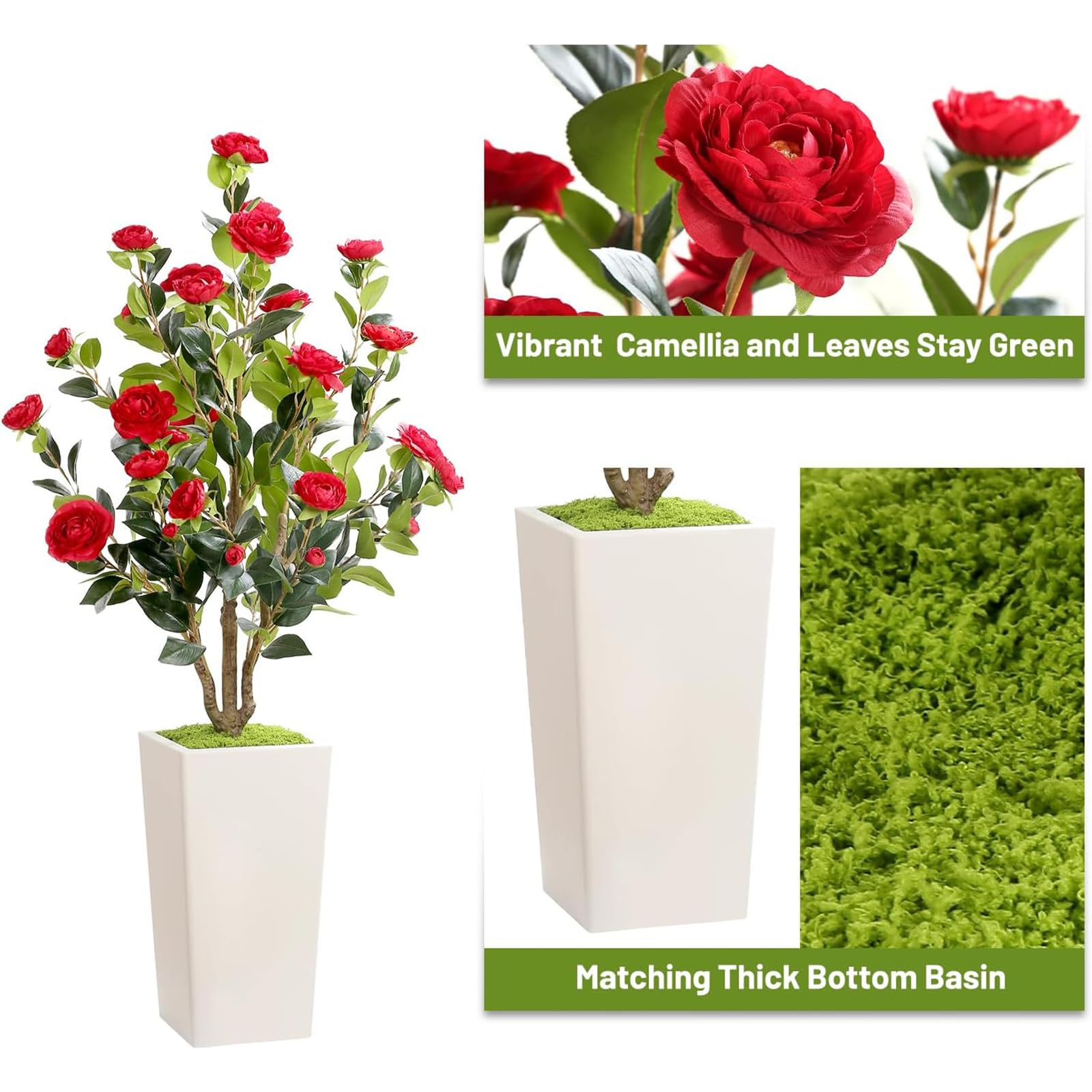 Alberi artificiali da interno Garvee da 4 piedi, design realistico, senza manutenzione, versatili per casa e ufficio, verdi