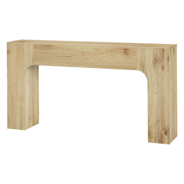 Tavolo consolle Garvee da 63 pollici in stile rustico, tavolo da divano in legno, robusto, sottile, per corridoio, soggiorno, marrone rustico