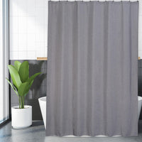 Garvee Tenda da doccia per bagno, impermeabile, in tessuto pesante 240 g/m², con ganci, grigio, 182,9 x 182,9 cm, per hotel di lusso
