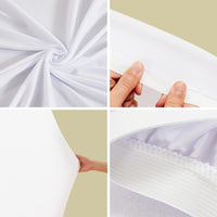 Garvee Arco Rotondo Sfondo Poliestere Cerniera Elastico Leggero 6,5 piedi Decorazione per Matrimoni e Feste Bianco