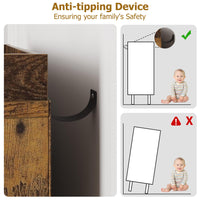 Scarpiera in rattan Garvee con 3 cassetti a scomparsa e 4 ripiani per corridoio e ingresso, MDF e metallo, ripiani regolabili, robusta, grande, colore naturale