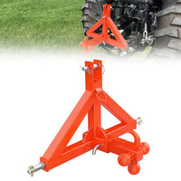 Garvee Gancio Traino Rimorchio 3 Punti Ricevitore 5 cm 4.536 kg Acciaio Nero - Ideale per Trattori Categoria 1