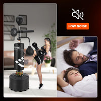 Sacco da Boxe 5 in 1 Garvee Regolabile 63-90,5" per Adulti - Pelle PU Nero, Ideale per Kickboxing e Festa del Papà