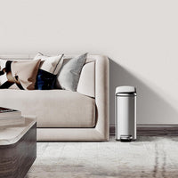 Pattumiera Garvee in acciaio inox da 50 litri con pedale, coperchio a chiusura ammortizzata, rettangolare, antiodore per cucina e bagno, argento