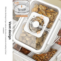 Vassoio di servizio diviso Garvee Large Snack Box con coperchio per piatti da snack portatili, organizer trasparente con scomparti multipli.