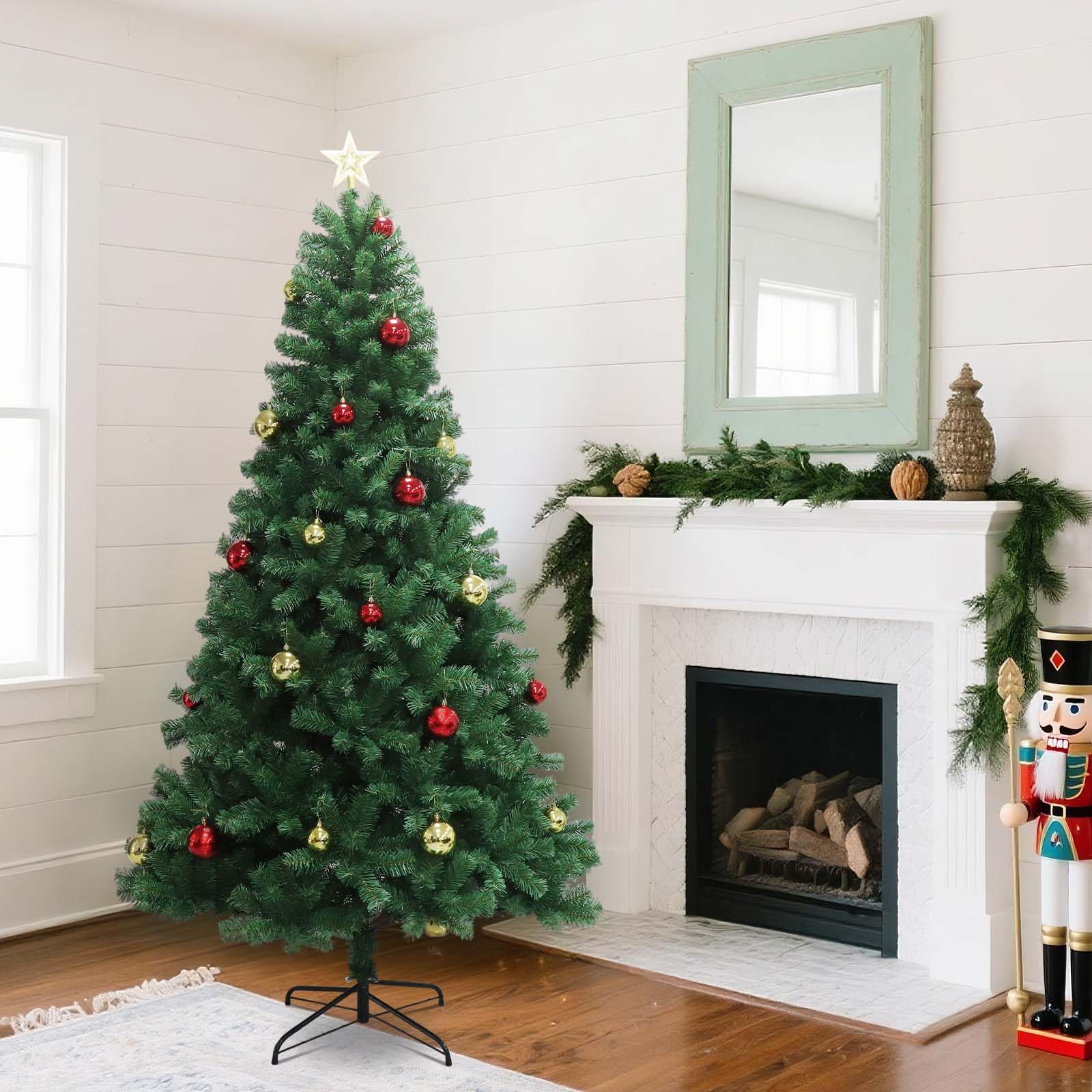 Albero di Natale Garvee 180 cm Effetto Neve con Telecomando - Artificiale PVC Decorazioni Soggiorno