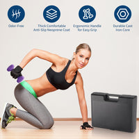 Set Manubri Neoprene Garvee 1-3 Libbre Antiscivolo PVC - Regalo Perfetto Festa del Papà per Palestra Domestica, Design Esagonale Multicolore