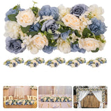 Garvee Ghirlanda di Peonie Artificiali 6Pz - Fiori di Seta Realistici per Matrimoni e Feste, 50x20cm, Verde e Rosa