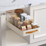 Garvee Organizer Estraibile Per Cassetti Con Funzione Sgocciolamento, Organizer Cucina Per Posate E Utensili, 48x40x8 Cm, Montaggio Senza Fori, Materiale Resistente, Ottimizza Spazi Cucina - Contenitore estraibile migliorato [larghezza 40 cm, profondità 48 cm]