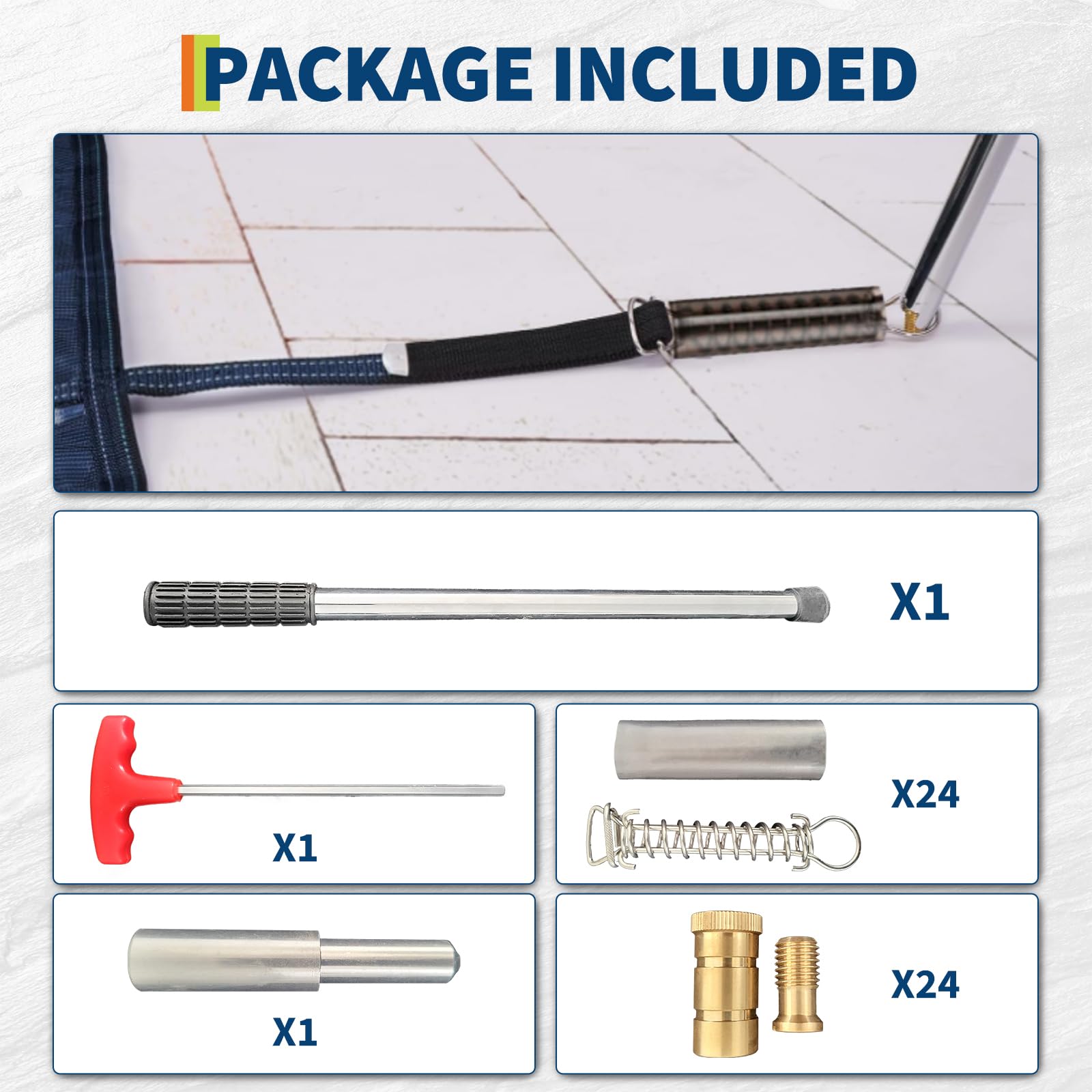 Copertura di sicurezza per piscina Garvee per piscina rettangolari 18x34 piedi, materiale PP durevole, resistente ai raggi UV, capacità di carico di 500 libbre, include hardware di montaggio, giardino e hotel