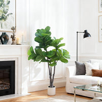 Albero artificiale da interno Garvee da 5 piedi, realistico, senza manutenzione, materiale di alta qualità, versatile, durevole, per la decorazione di casa e ufficio, verde