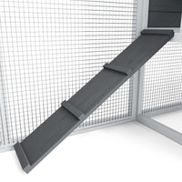 Pollaio Garvee grande con recinto, tetto in asfalto resistente alle intemperie, vassoio scorrevole, nido, legno di abete rosso per 4-6 polli, area esterna