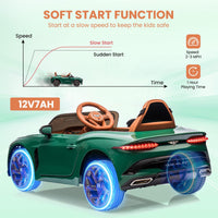 Garvee 12V Auto elettrica per bambini verde scuro con telecomando, veicolo elettrico stabile per divertimento in giardino e tour di scoperta per bambini e bambine dai 3 anni in su