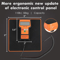 Batteria per frigoriferi con capacità di 110 litri, bilancia elettronica digitale con precisione di 2 g e cura per la tecnologia HVAC, compatta e robusta