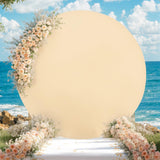 Garvee Copertura per fondale ad arco rotondo in poliestere elastico leggero per fotografia di matrimonio, 6 piedi, colore champagne - Come mostrato