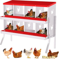 Cassette nido Garvee – Metallo, 10 scomparti con supporto, resistenti alle intemperie, 53,54"L x 16,93"W x 26,57"H