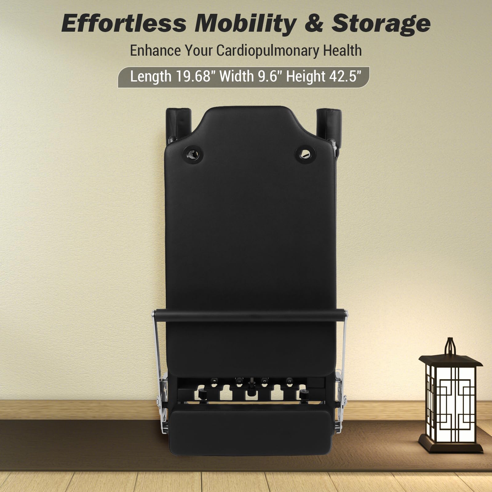 Garvee Pilates Reformer pieghevole con trampolino, 2 fasce di resistenza, struttura in metallo, regolabile, salvaspazio, allenamento a casa