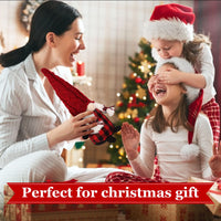 Garvee Decorazione natalizia con elfo, set da 2 pezzi, gnomi Tomte fatti a mano con cappelli rossi per la casa e le feste, 20 cm, rosso