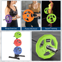 Set Dischi Paraurti Garvee 2 Pollici Ghisa con Rivestimento Gomma - Ideale per Palestra Domestica e Festa del Papà, Varie Taglie e Colori