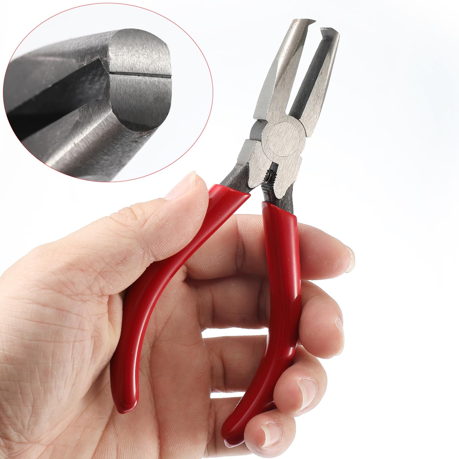 Garvee Pinza Per Fret Da 6 Pollici - Acciaio Resistente, Punta A 45° - Strumento Professionale Per Chitarra E Basso, Superficie Liscia