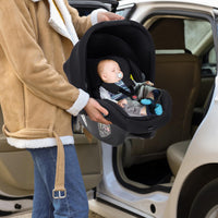 Garvee 3 in 1 Passeggino Set completo Nero con navicella, seggiolino per passeggino e seggiolino auto per bambini fino a 26 kg regolabile