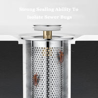 Tappi per lavello da cucina Garvee, confezione da 2, in acciaio inox anti-intasamento: tappi di scarico antiruggine per uso domestico e catering con funzione di filtro e sifone antiodore.