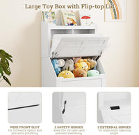 Libreria per bambini Garvee con contenitore per giocattoli, a 2 ripiani, in legno, robusta, resistente ai graffi e all'acqua, per sale giochi e camerette.