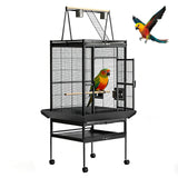 Garvee Gabbia Grande per Uccelli 173 cm H con Ruote, Acciaio al Carbonio, Area Giochi Superiore, Habitat Interno per Pappagalli e Parrocchetti, Resistente e Facile da Pulire