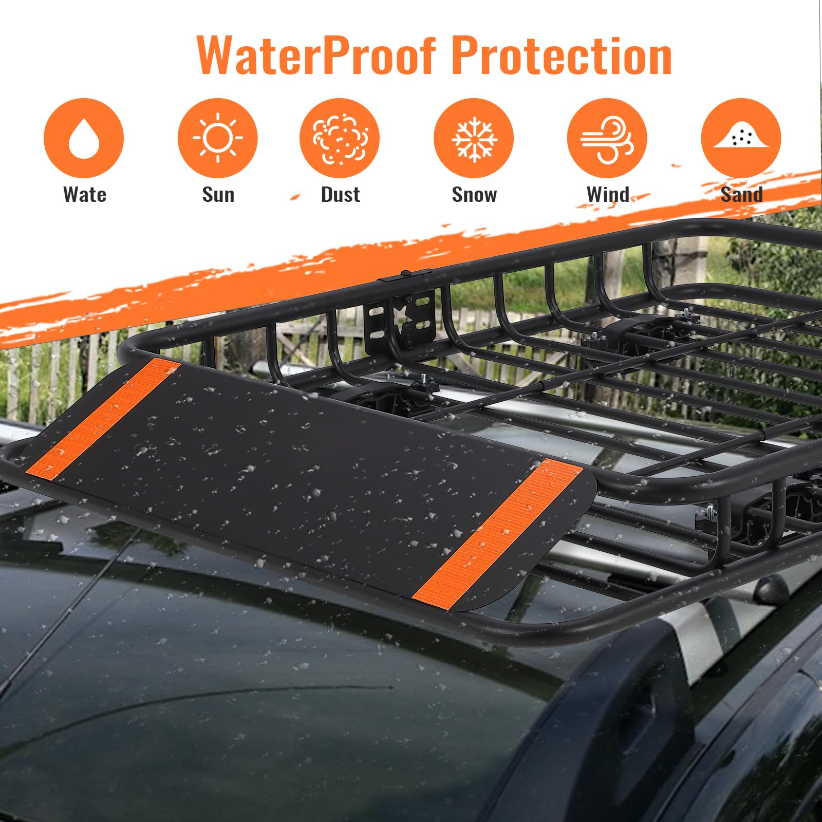 GARVEE Roof Basket 130x91x13 cm – Robusto cestino in acciaio per SUV e pick-up, perfetto per il campeggio e le attività all'aperto