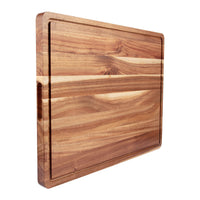 Tagliere in legno di acacia Garvee 60 x 45 x 3 cm con scanalatura per il succo – Utilizzabile su entrambi i lati, robusto e versatile per la cucina e il divertimento