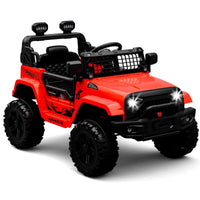 Garvee 12V Kids Electric Off-Road Car Rossa con Telecomando e Bluetooth – SUV Robusto per Bambini e Bambine dai 3 Anni in su
