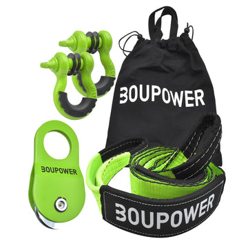 Kit di recupero con verricello Garvee – Acciaio 3x8, resistente alla corrosione – Ideale per camion, SUV, ATV e avventure fuoristrada