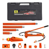 Garvee Kit Porta Power 4 Ton Potente Idraulico Acciaio Completo Cassa Protettiva Riparazioni Auto - Orange