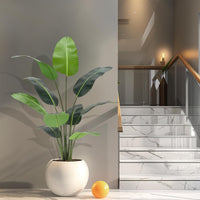 Pianta artificiale di uccello del paradiso Garvee, 1,5 m, foglie regolabili, seta, robusta, resistente al fuoco, ufficio e casa, verde