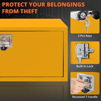 Cassetta Portautensili Camion Garvee Acciaio Nero con Serratura Impermeabile - Regalo Perfetto Festa del Papà per Artigiani e Avventurieri