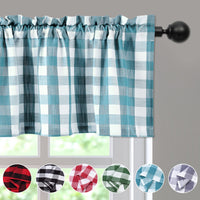 Garvee Valance Buffalo Check Tende per Cucina Mezza Finestra 56" Lunghe Poliestere Filtrante Luce