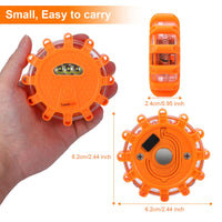 Luci di segnalazione stradali a LED Garvee, 9 modalità, ricaricabili tramite USB, magnetiche e impermeabili, per emergenze in auto e in barca, ABS+PC, con gancio