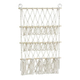 GARVEE Amaca portaoggetti per animali di peluche, corda di cotone, ampio spazio di archiviazione, regolabile, cameretta dei bambini e sala giochi, 78-118 cm, bianco - Bianco