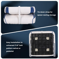 Garvee Set di 2 sedili pieghevoli per barche con schienale basso e spessa imbottitura in spugna per la pesca e motoscafi, PVC resistente alle intemperie, cerniere in alluminio, salvaspazio, nero