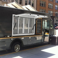 Finestra per food truck in alluminio Garvee Concession Window 36"x24" con 4 finestre scorrevoli e tenda da sole, telaio in acciaio inossidabile, maniglia di sicurezza, ideale per food truck