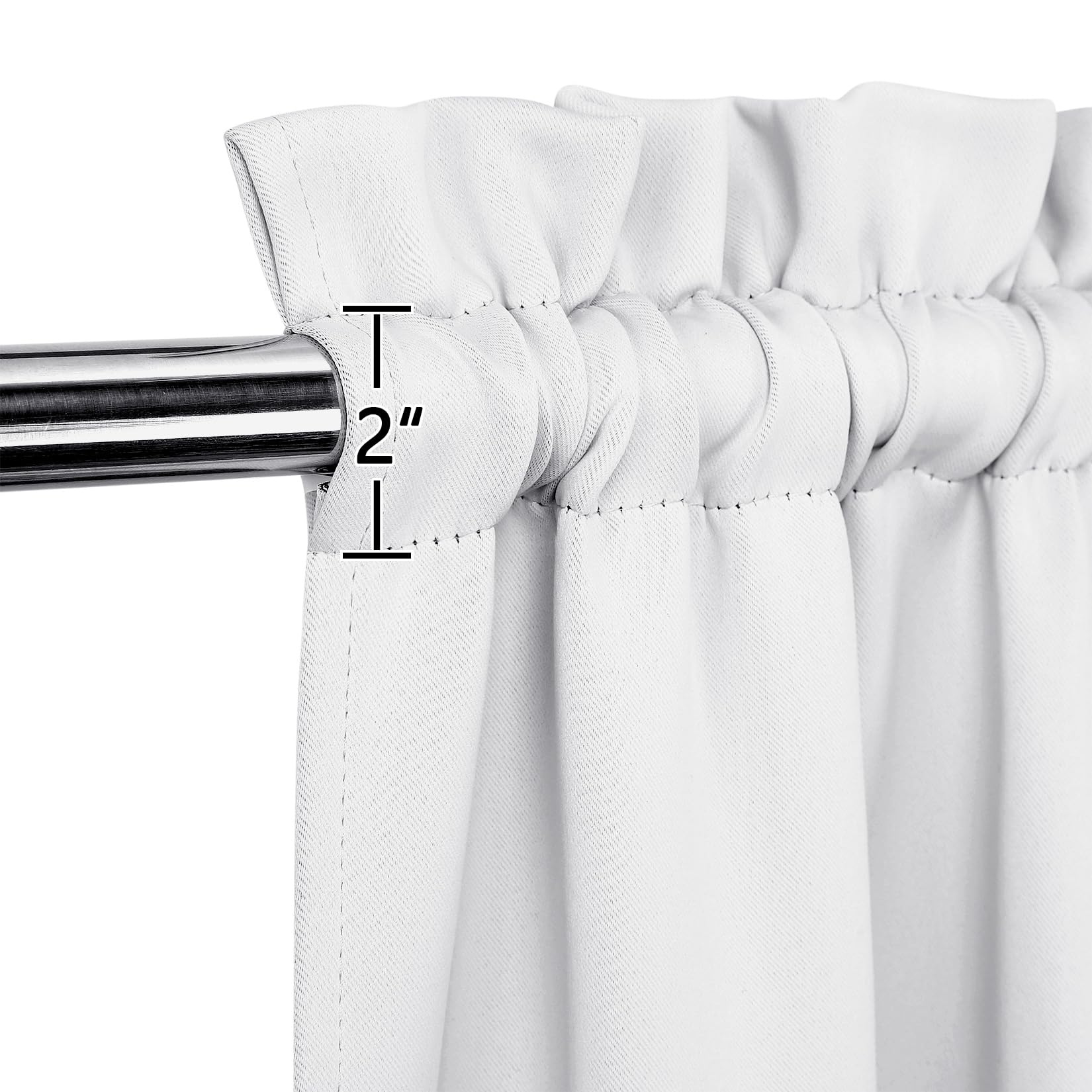 Tende oscuranti Garvee, set da 2 pezzi per bagni e piccole finestre, 26x45 pollici, nere, oscuranti