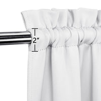 Tende oscuranti Garvee, set da 2 pezzi per bagni e piccole finestre, 26x45 pollici, nere, oscuranti