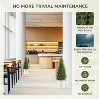 Albero di cedro artificiale Garvee da 36 pollici, resistente ai raggi UV, realistico, tronco di legno, resistente alle intemperie per uso interno ed esterno, decorazione natalizia verde