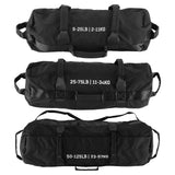 Garvee Sandbag per Allenamento Fitness Regolabile 2-57 kg Nero Palestra e Outdoor