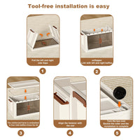 Contenitori impilabili in plastica Garvee, set da 4, 72 QT, con ante e ruote, per camera da letto e garage, trasparenti, robusti, versatili