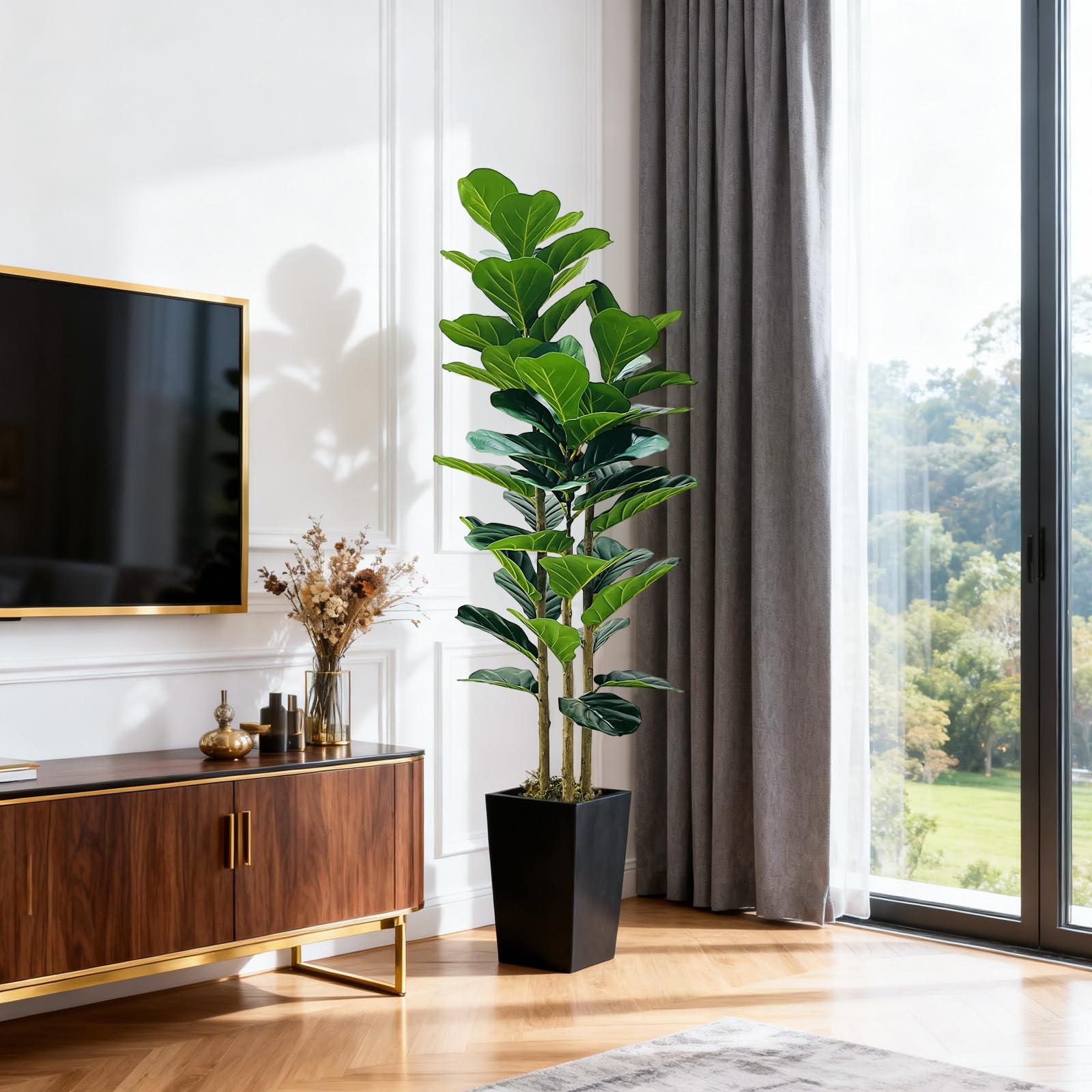 Albero artificiale da interno Garvee da 5 piedi, design realistico, senza manutenzione, versatile per casa e ufficio, verde